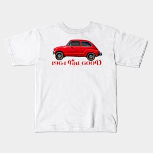 1964 Fiat 600D City Car Kids T-Shirt